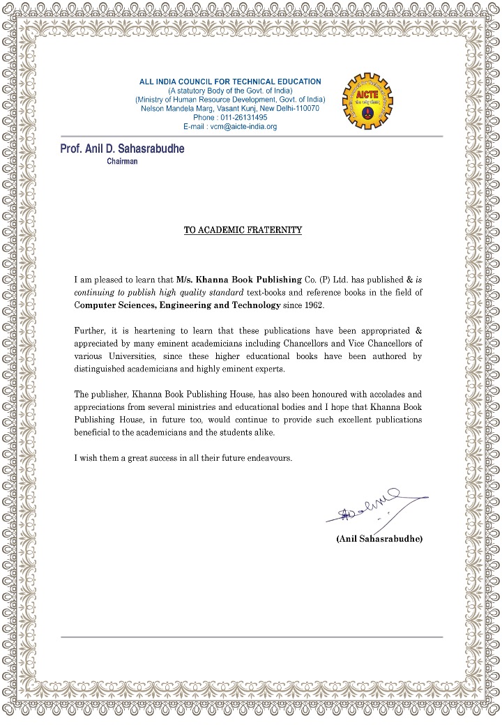 Prof. Anil D. Sahasrabudhe